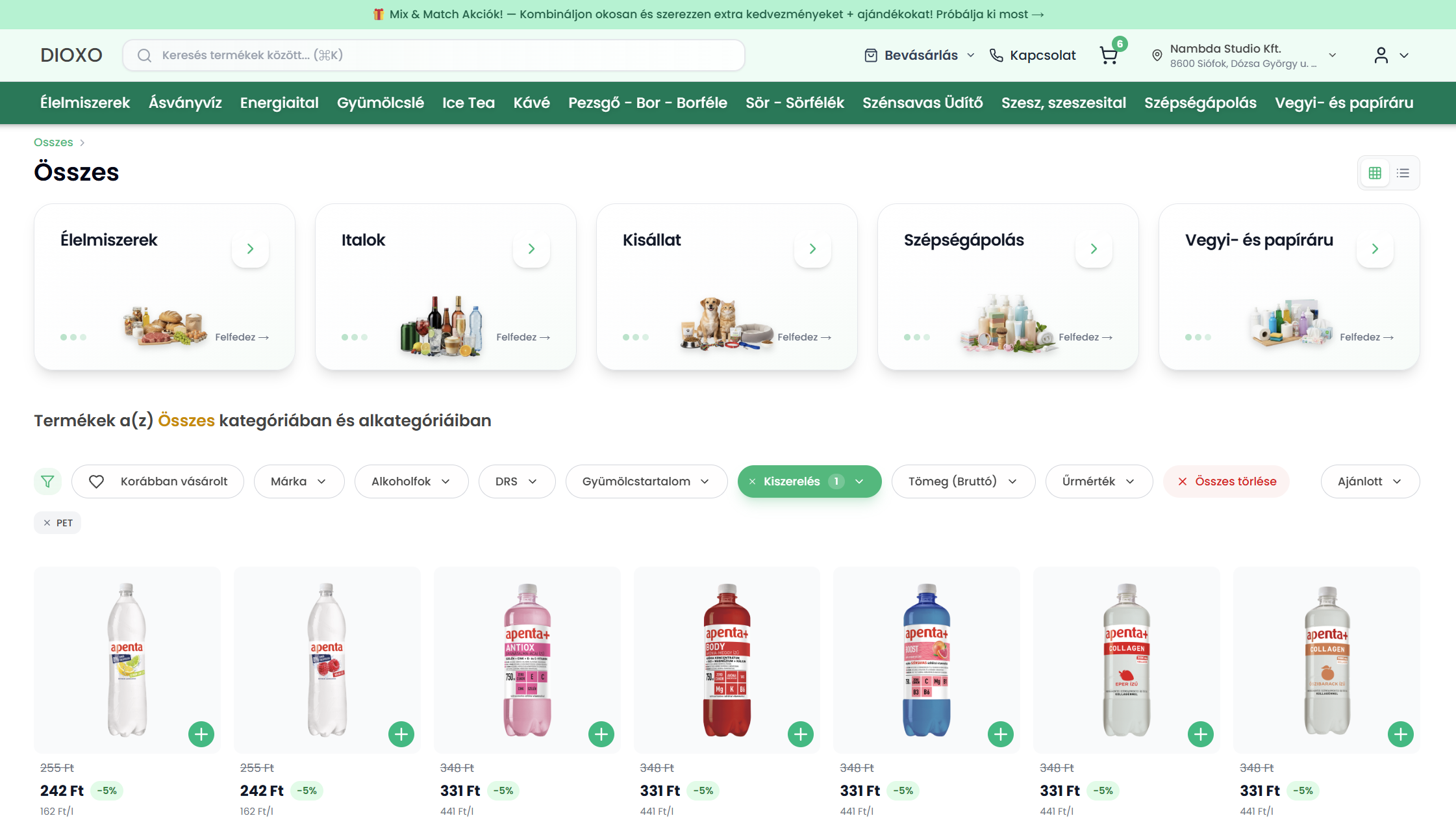 Custom webshop